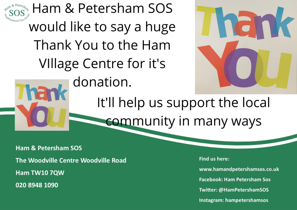 Ham Village Centre Donates to SOS